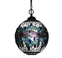 Blue Dragonfly Round Hanging Pendant - E37