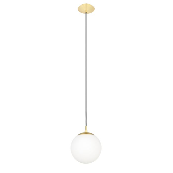 Rondo Brass/Opal 1 Light Pendant 200mm