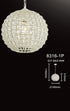Beaded 1 Light Ball Pendant I80