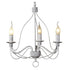 Candice 3 Light Candelabra Pendant White - B12