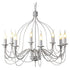 Candice 8 Light Candelabra Pendant French White