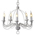 Candice 5 Light Candelabra Pendant White
