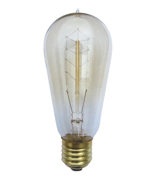 25w Incandescent ST57 Pear E27 Vintage Clear Globe
