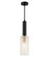 Cleo1 1 Light Pendant Black/ Brass/ Clear