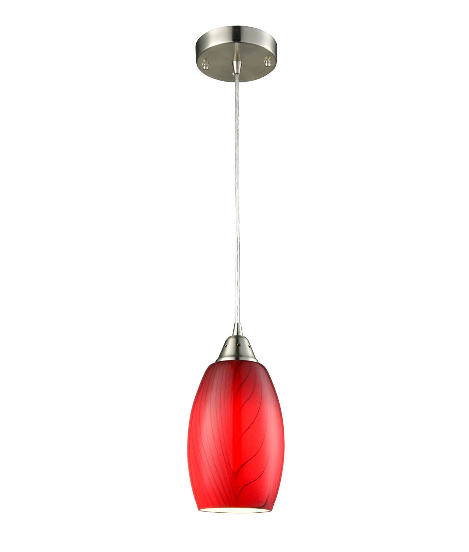 Glaze1 Red 1 Light Pendant