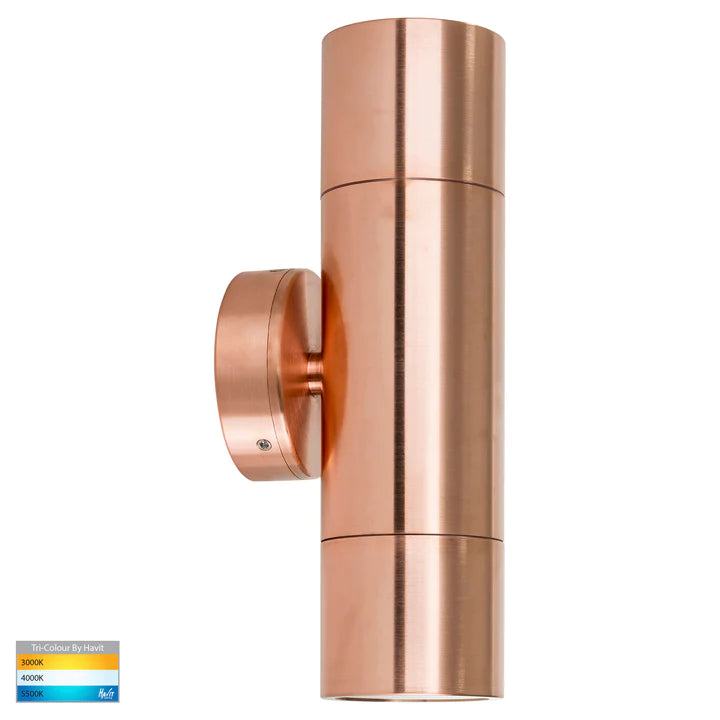 Tivah Solid Copper Up/Down Tri Colour 240v