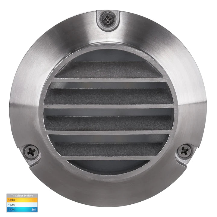 Pinta Grill 316 Stainless Steel Step Light Built In 2.3w 12v Tri Colour K106