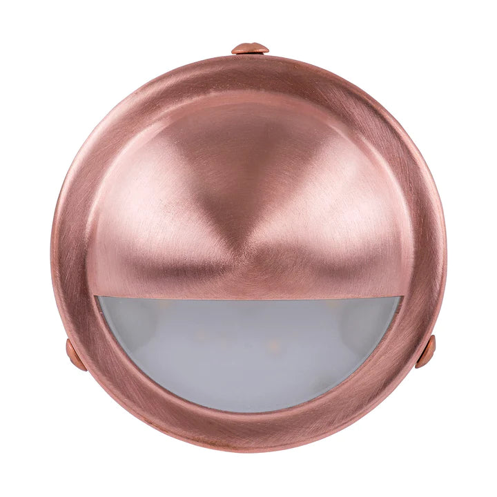 Pinta Copper Surface Mounted Eyelid Step Light Built In 2.3w 240v Warm White K102