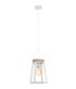 Lanterna 2 White/Timber 1 light Pendant - G62