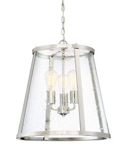 Lauren 3 Light Pendant 48cm Nickel