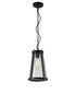 Lauren 1 Light Pendant Small 20cm Black