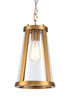 Lauren 1 Light Pendant Small 20cm Gold