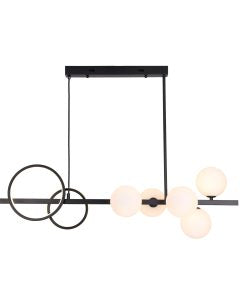 Lewis 2 Ring LED Pendant w- 5 opal Balls G9 - B13