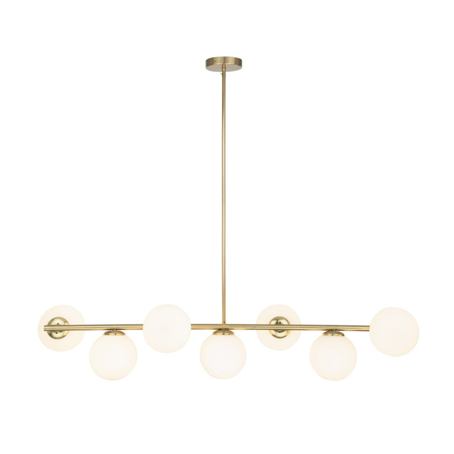 Preston 7 Light Pendant Brushed Brass