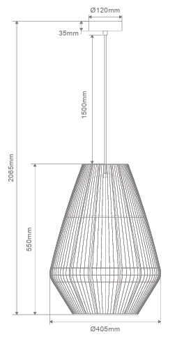 Carter Rope Pendant Light Black Large