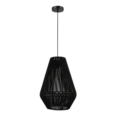 Carter Rope Pendant Light Black Large