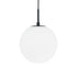 Preston 1 Light Pendant Large Opal Glass/ Matt Black