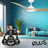 Raven RWS46 DC ceiling fan only - walnut