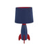 Rocketship Table Lamp Red/Navy