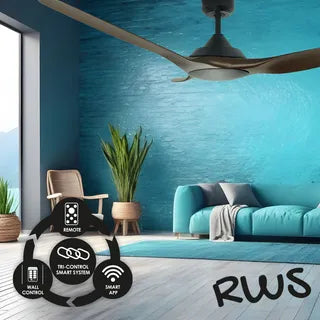 Raven RWS 52 DC Ceiling Fan only - Walnut
