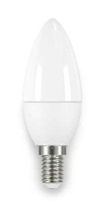 5W Warm White Candle LED Dimmable Opal 3000K E14 The Lighting Centre