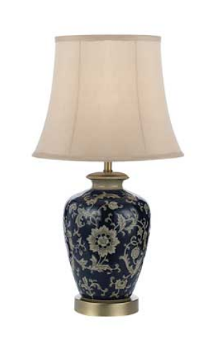 Nashi 33 Table Lamp Dark Blue / Taupe