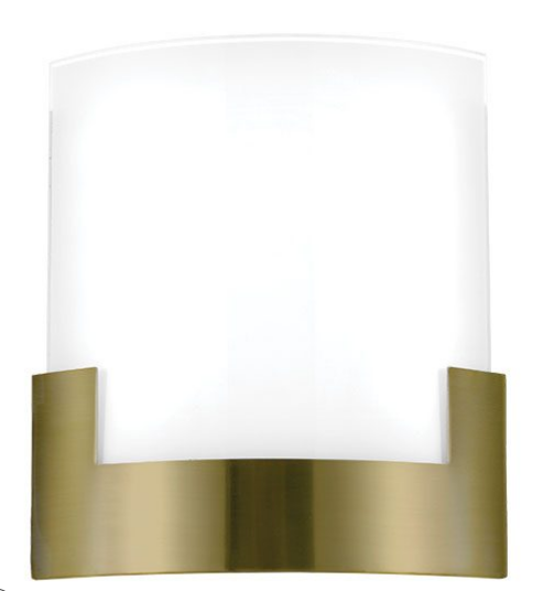 Solita 20 Wall Lamp 12w LED Tri Colour Antique Brass/Frost J91