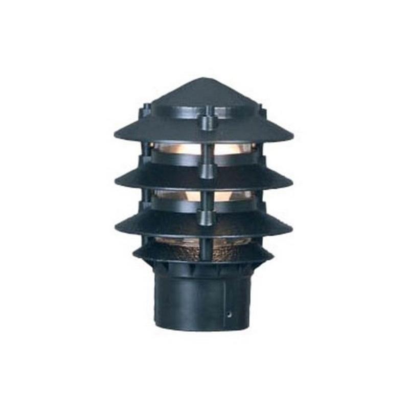 Pagoda Pointed Black Louvered Post Top