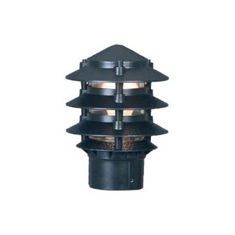 Pagoda Pointed Black Louvered Post Top L111