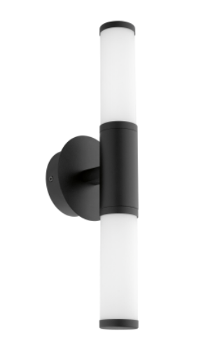 Palmera 1 Black/Opal 2 Light Wall Light Built In 2X4.5W 3000K  LED - X48