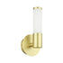 Palmera 1 Matt Brass/Opal 1 Light Wall Light Built In 4.5w LED 3000k - X49
