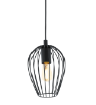 Newtown Black 1 Light Pendant Small