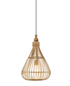 Amsfield Natural Wood 1 Light Tear Drop Pendant