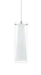 Pinto Chrome/Clear/Opal Glass 1 Light Pendant - H67