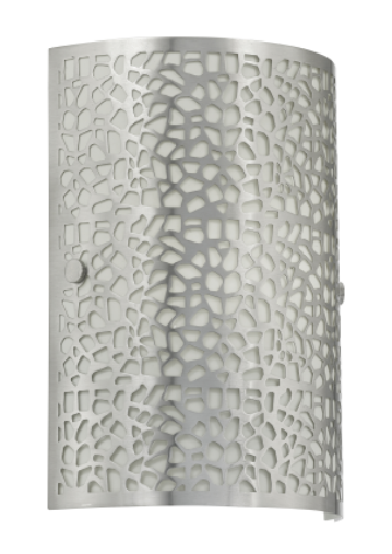 Almera Satin Nickel/Opal Glass Wall Light J89