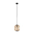 Bordesley Small Natural Wood/Black 1 Light Pendant - H68