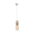 Eden Cylinder Glass Pendant Amber Glass and Chrome