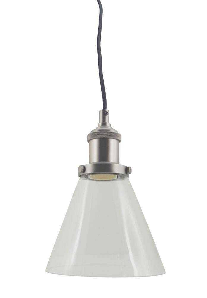 Nickel glass sales pendant light