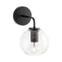Sylvia Wall Light Matt Black/ Clear Glass J87