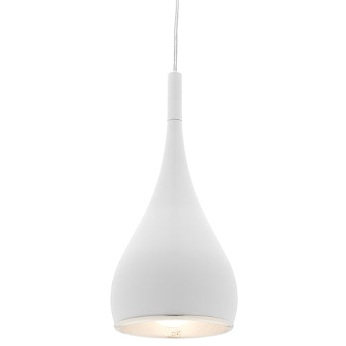 Aero 1 Light White Metal Pendant - C26