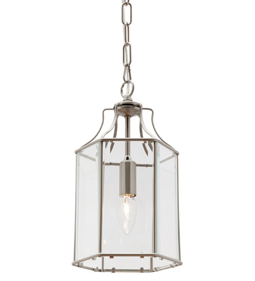 Arcadia 1 Light Satin Chrome Pendant - C27