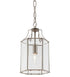 Arcadia 1 Light Satin Chrome Pendant - C27