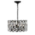 Porscha 5 Light Pendant Black/Crystal