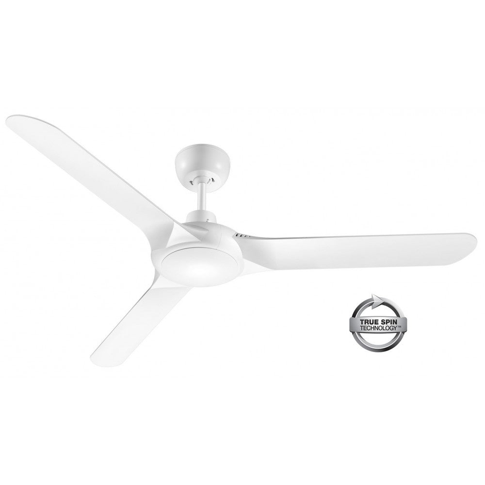 Spyda - 56' White Fan Only 3 Blade  Indoor/Outdoor/Coastal