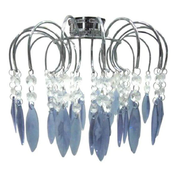 DIY Chandelier Blue/Chrome