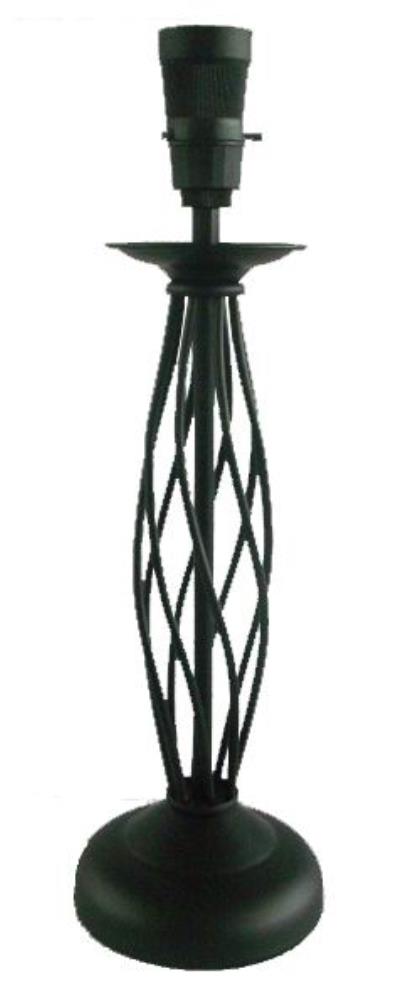 Wrought Iron Table Lamp Base Black