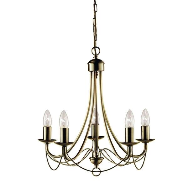 Zanzibar 5 light Pendant Antique Brass