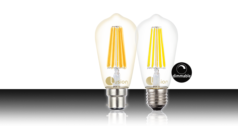 PRO Series - Full Glass - 4W LED Dimmable ST64 Filament E27 - 2700k