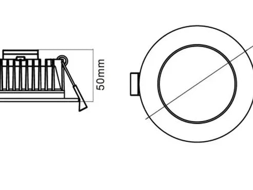 13W LED BLACK DOWNLIGHT TC IP44
