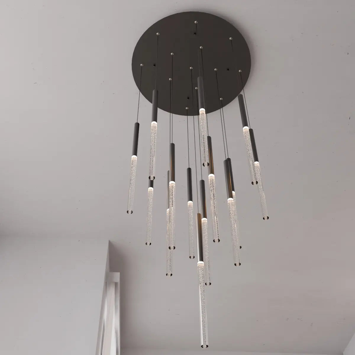 RHEA | Black LED Pendant with 14 Lights